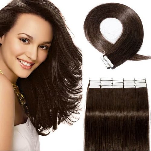 Remeehi Tape in Hair Extension Clip In Straight Remy Human Hair Extensions 20pcs 2.5g/pc